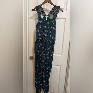 Matilda Jane Teal Butterfly Print Jumpsuit